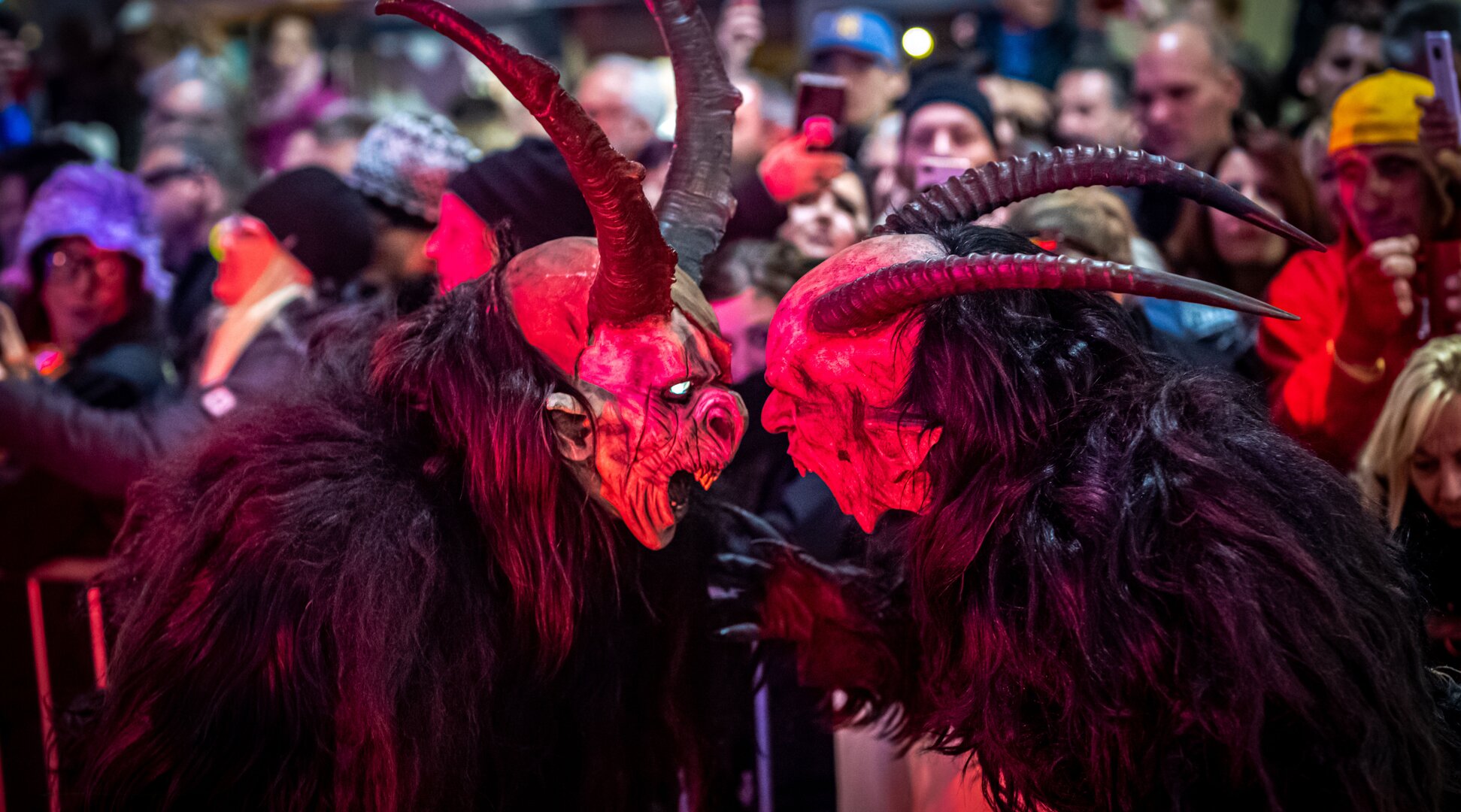 Men dressed as Krampus